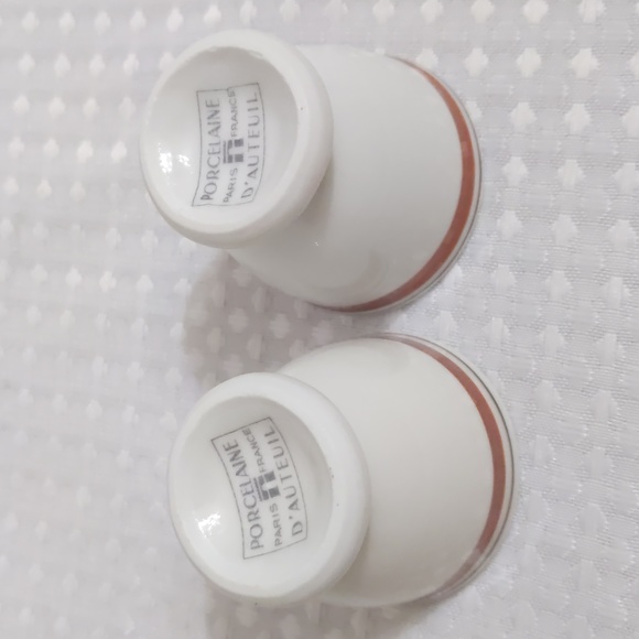 Porcelaine D'Auteuil Porcelain Egg Cups- set of two  Made in France - Picture 2 of 5